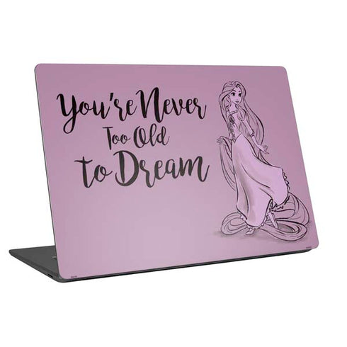 Disney Princess Rapunzel Never Too Old To Dream Art Universal Laptop 12in (9.8 x 6.8in) Skin
